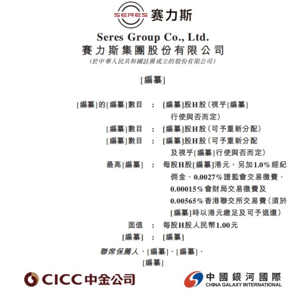 配资行业四大巨头 赛力斯，拟赴港IPO
